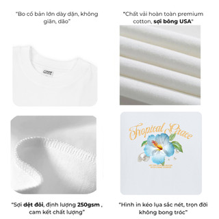 Áo BabyTee - BÔNG HOA - Premium Cotton 250gsm Cotton 2 Chiều