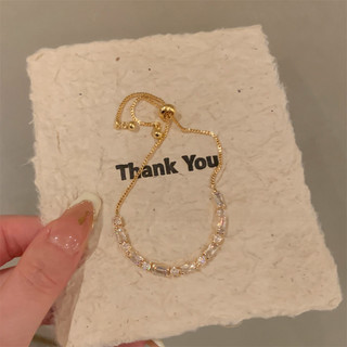 Vòng Tay Shinny Zirconia Có Thể Xếp Chồng Dây Rút Vòng Tay Cho Nữ Phong Cách Hàn Quốc Nhẹ Sang Trọng Niche Cao Cấp Đa Năng Vòng Tay Tinh Tế