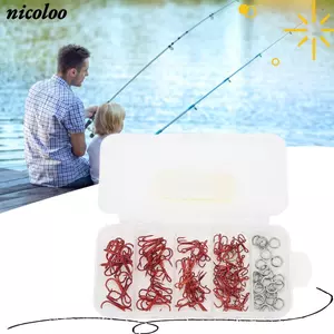 NICOLOO 100 Chiếc Móc Câu Treble, Với Nhẫn Chia Đôi Móc Ba Gai Sắc Nét Mạnh Mẽ, Bộ Móc Thép Carbon Cao Bền Đẹp Câu Cá Nước Ngọt
