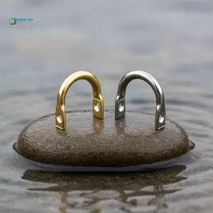 Phần cứng thu hút câu cá 50 chiếc Đồng thau hình chữ U Dễ dàng quay Phụ kiện Spinners bền bỉ để câu cá nước ngọt và nước mặn mới
