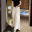 Phong Cách Hàn Quốc Ánh Sáng Đơn Giản Thiết Kế Phong Cách Trưởng Thành Niche Culottes Nữ Xuân Hè Phong Cách Mới Thời Trang Nhiều Lớp Tính Khí Phù Hợp Với Đẹp Phong Cách Phương Tây Ngọt Ngào Màu Trơn Phong Cách Hot Dai