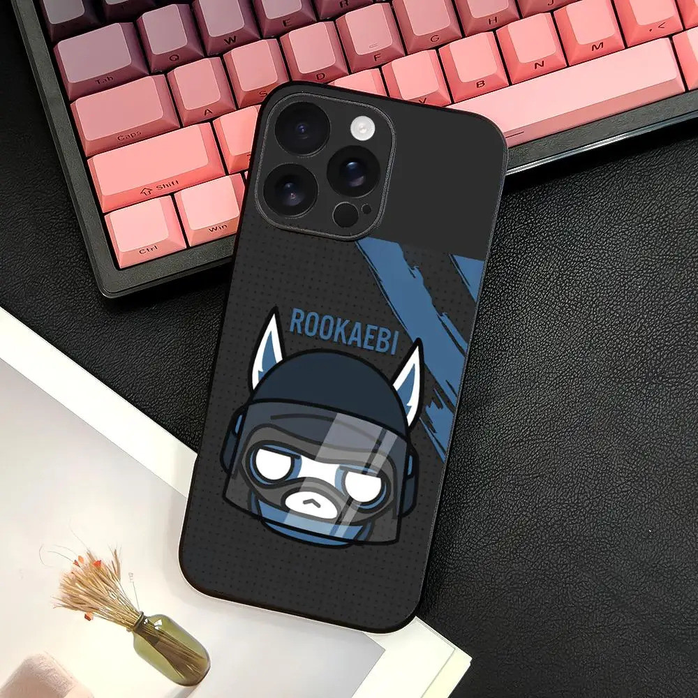 TP-1 Game R-Rainbow S-Six Ốp Lưng Điện Thoại IPhone 17 16 15 14 13 12 11 Pro Max Plus Mini Đen Mờ Vỏ Mềm Funda