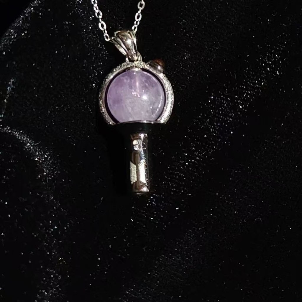 Kpop Thần Tượng BTS Vòng Cổ Quân Đội Bom Pha Lê Tím Quyến Rũ Choker Quạt Hỗ Trợ Trang Sức Phụ Kiện Thời Trang