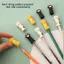 Ở Lại 6 Chiếc Silicon Nắp Bút Chì Động Vật Đầu Bảo Vệ Mèo Móng Vuốt Bút Chì Mũ Bút Chì Mở Rộng Giá Đỡ Cho Học Sinh