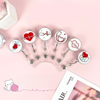 Móc - Kẹp bảng tên HSSV, nhân viên có thể kéo dãn - yoyo charm bác sĩ, y tá M03