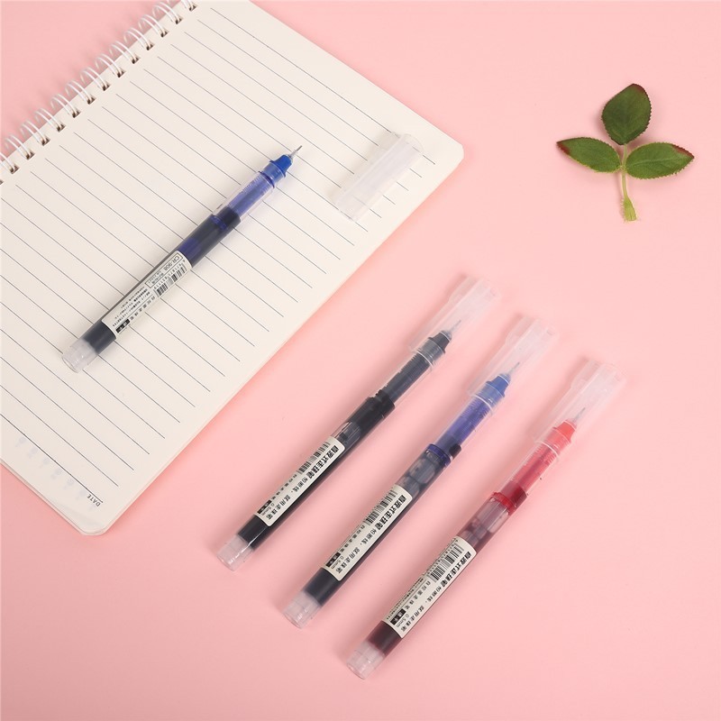 Hộp 20 bút gel lỏng khô nhanh 0.5mm ngòi kim đen dung lượng cao cho học sinh văn phòng, viết mượt không lem