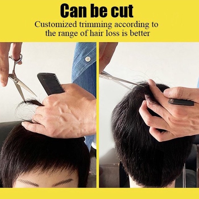 Tóc giả ngắn cho nam trung niên và lớn tuổi/Tóc giả nam / Tóc giả nam nguyên đầu / Tóc giả cho nam giới trung niên và cao tuổi / Tóc giả cho các ông bố/tóc giả nam ngắn