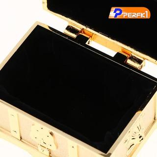 1x Vintage Hoa Điêu Khắc Nữ Trang Sức Ngực Hộp Tổ Chức Vàng