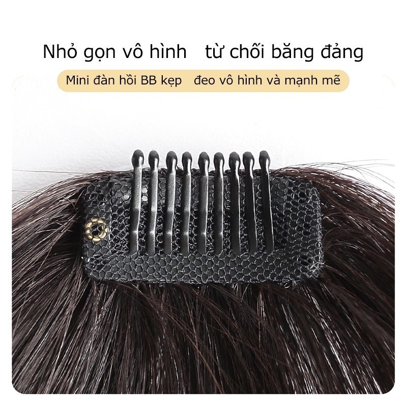 M6B  Mái Giả Mái Dày Bằng Tóc Thật 100% Dệt Tay - Tóc Mái Giả Mái Ngố Tóc Thật MALAN
