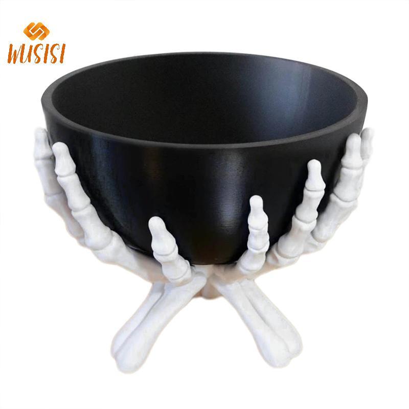 [WUSISI] Bát Kẹo Halloween Gothic Skeleton Tay Kẹo Hộp Đựng Đa Năng Halloween Người Tổ Chức Giá Đỡ Đáng Sợ Trang Trí Nhà Cửa MỚI