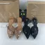 Giày nữ mùa hè ZAR chất lượng cao Giày nữ Apricot Đính cườm lưới kẻ sọc Slingback Mũi nhọn Stiletto Muller San