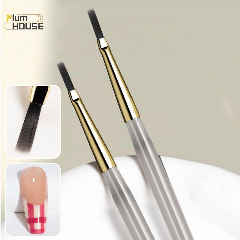PlumHOUSE Móng Tay Nghệ Thuật Tranh Bàn Chải Acrylic Đường Bút Sọc Lưới Hoa Vẽ Màu Nước Bàn Chải UV Gel DIY Thiết Kế Làm Móng Tay VN
