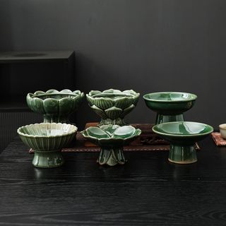 Trung Quốc Retro Zen Cao Cấp Bánh Ngọt Đĩa Làm Mới Gốm Trái Cây Đĩa Trà Chiều Đĩa Ăn Nhẹ Tinh Tế Cung Cấp Tấm YICV