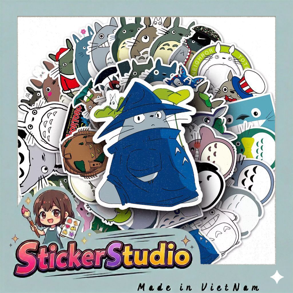 sticker bé gấu totoro ghibli