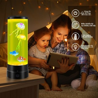 [Bảo Hành 1 Đổi 1] Đèn Trang Trí Đại Dương VINZEO - Hiệu Ứng Sứa & Cá Sống Động, Đèn Ngủ Chill Cho Phòng Ngủ