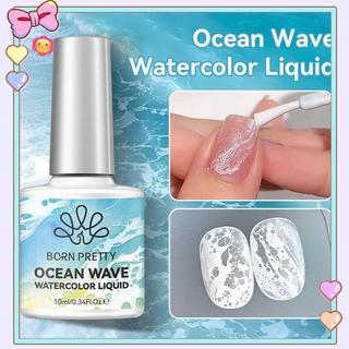 [beautifulhome] Nail Art Ocean Wave Blooming Gel Polish 10ml Chất lỏng trắng có tác dụng lan truyền Tạo hoa văn độc đáo cho Salon làm móng tay [làm đẹp]