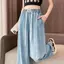 Tencel Jeans Nữ Mùa hè 2026 Phong cách mỏng eo cao Drap dáng rộng Lười Cảm giác dáng rộng Quần ống rộng nhỏ