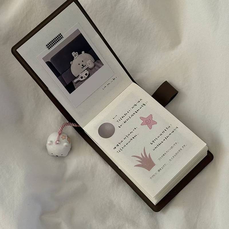 GKY Brown Poet Book Phong Cách Nhật Bản Ins Niche Đơn Giản Di Động Mini Notebook Nhật Ký GKY