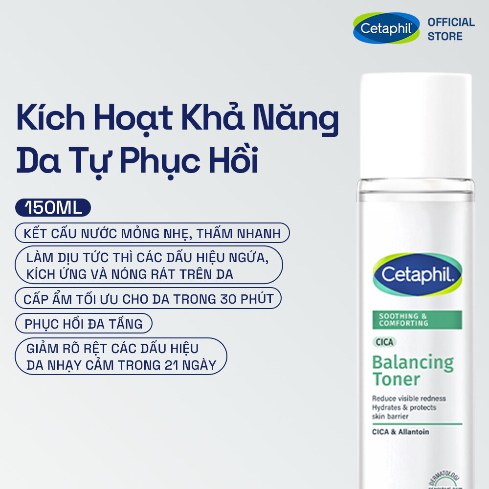 Nước cân bằng phục hồi và nuôi dưỡng da CETAPHIL Soothing & Comforting Cica Balancing Toner 150ml