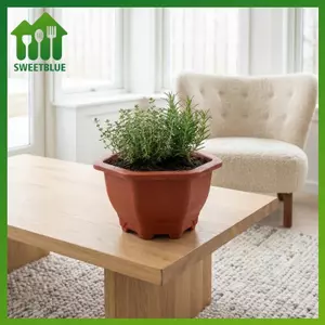 SWEET Chậu cây lục giác bằng nhựa có thể tái sử dụng cho chậu hoa cây cảnh cho văn phòng tại nhà Phòng khách Sử dụng trong vườn n
