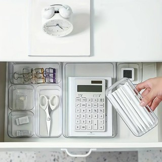 Hộp lưu trữ máy tính để bàn trong suốt đa chức năng / Hộp sắp xếp ngăn dày Acrylic