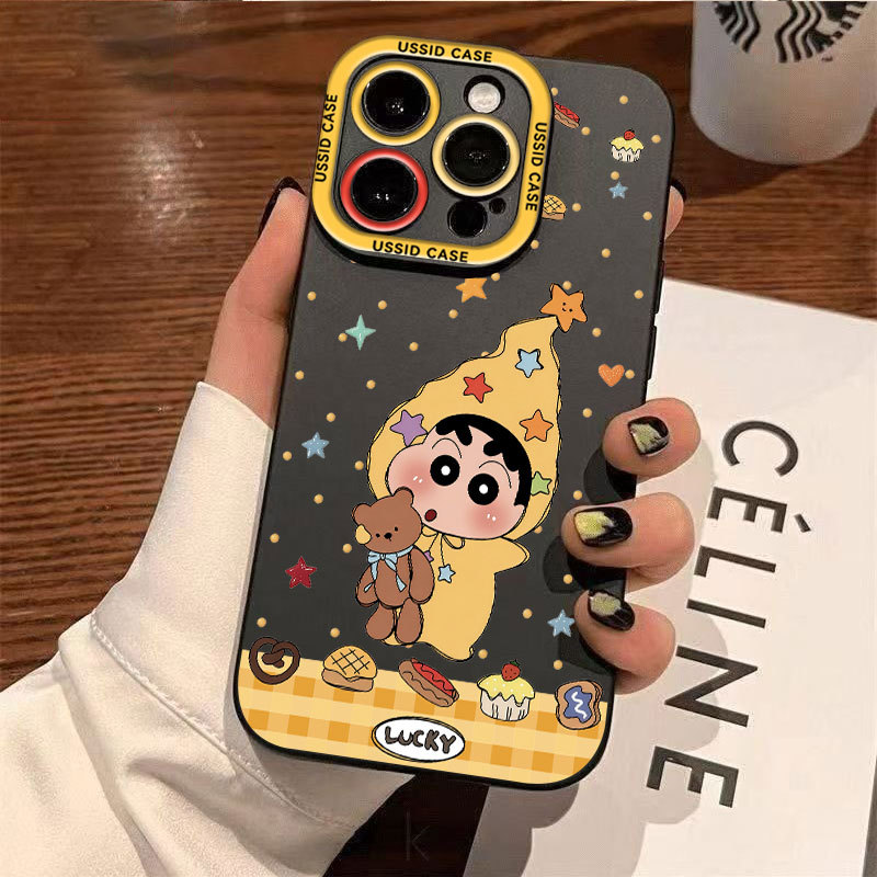 Ốp lưng iPhone silicon mềm Crayon Shin-chan họa tiết bảo vệ máy ảnh -iP7/8/X/XS/XR/11/12/13/14/15/16/17/Plus/Air/Pro/Max