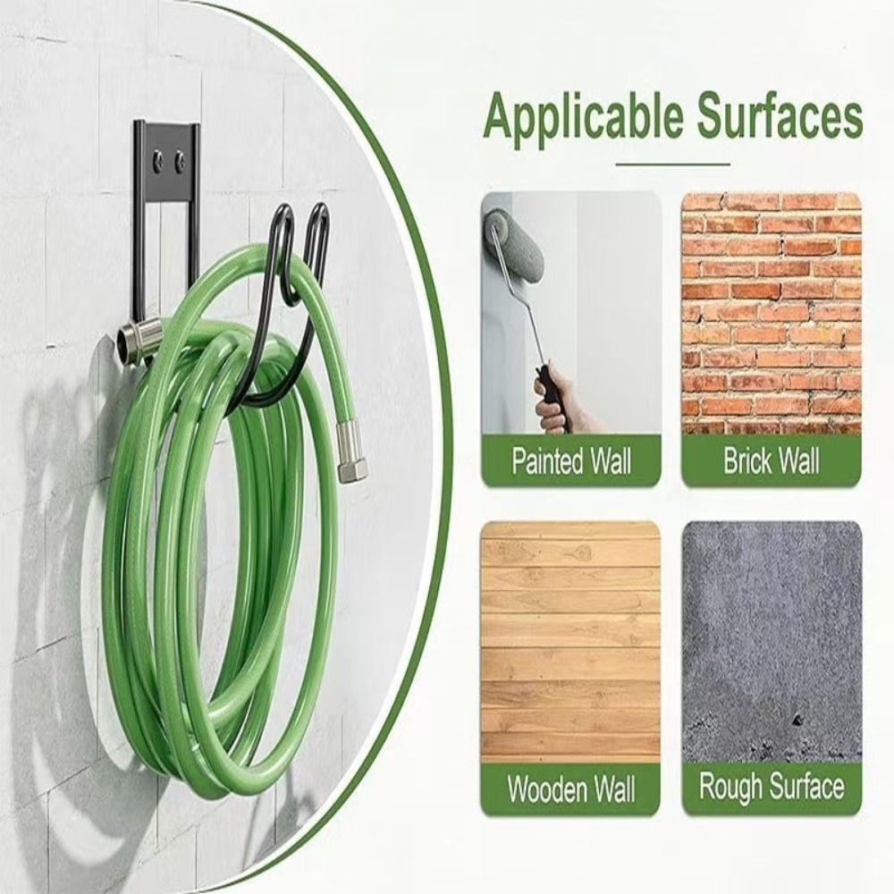 Khung cuộn ống mềm sân vườn phun nhựa thép mạ kẽm treo tường tưới cây Kim loại bằng sắt, Dễ dàng lắp đặt