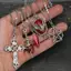 Kudosation Nữ Gothic Nelace 5 Bộ Trái Tim Dơi Chữ Thập Mặt Dây Chuyền Choker Trang Sức Retro Phụ Kiện Cho Cosplay Và Các Sự Kiện Theo Mùa Đẹp