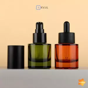 Chai nhỏ giọt đáy thiên nhiên 30ml Thuốc thử Giọt mắt Kính màu hổ phách Hương liệu Chai pipet lỏng Chai có thể đổ lại Du lịch mới