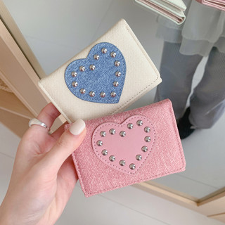 Ví nữ có thể gập lại lấy cảm hứng từ Denim hợp thời trang Ví đựng thẻ đa năng dung lượng lớn Ví đựng tiền mặt