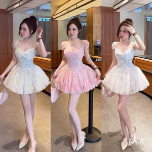 ĐẦM REN CÚP TAY PHỒNG FORM XOÈ BYJOLIE p396