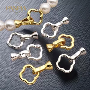 PNPIA- 3 / 5 Chiếc Of18K Mạ Đồng Chính Hãng Vàng Thi Bạc Trắng Lá Vàng Kết Nối Bule, Phụ Kiện Làm Đồ Trang Sức DIY