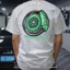 Áo thun nam Thái độ Nhật Bản JDM Sửa đổi Dự án ô tô u Má phanh thời trang màu xanh lá cây in hình Cotton nguyên chất tay ngắn