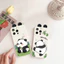 Ốp Điện Thoại Gấu Trúc Tai kawaii Dễ Thương Cho Vivo V60 V50 V40 Lite V40 V30 V29 V27 V25 Pro V29E V27E V25E Ốp Lưng Có Dây Giá Đỡ