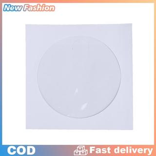 Phong bì lưu trữ rõ ràng cửa sổ trường hợp Flap trắng gấp túi giấy 10/50pcs 12.5cm CD DVD Đĩa Giấy tay áo