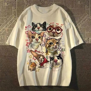 Áo thun Cotton dáng rộng VN ZHUZHU Unisex, thích hợp để mặc mùa hè.
