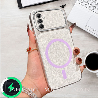 Thích hợp cho Samsung A14 Samsung A24 4G Samsung A34 5G Samsung A54 5G mới bằng da từ tính silicone TPU vỏ mềm vỏ điện thoại 0054
