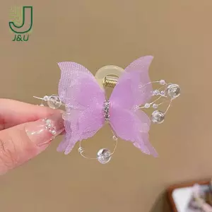 Kẹp Tóc Bướm Ngọt Ngào Cho Nữ Cô Gái Pháp Tính Khí Bướm Vuốt Tóc Kẹp Tóc Thời Trang Lớn Phụ Kiện Tóc