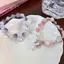 PNPIA- Nữ Thời Trang Bé Gái Vòng Tay Tím Hàn Quốc Lông Bướm Handmade sel Trang Sức Cho Bạn Bè Tập Hợp Hiện Tại