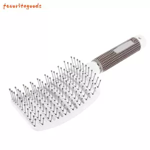 FAVORITEGOODS Lược Chải Tóc Thông Hơi Cong, Bàn Chải Lược Tóc Tine Rộng Chống Tĩnh Điện, Dụng Cụ Tạo Kiểu Thiết Kế Công Thái Di Động Bàn Chải Tóc Detangling Chuyên Nghiệp Salon Cắt Tóc