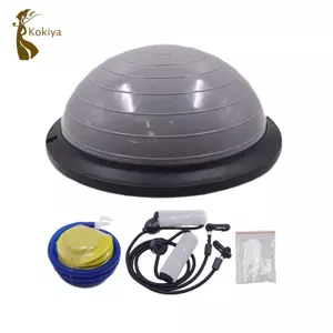 Gym Balance Ball Half PVC Chất liệu ABS có dây đeo chống bơm không khí để tập luyện tại nhà Tập thể dục dành cho người lớn