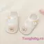 Giày đi bộ đầu tiên cho bé Giày đế mềm thêu động vật hoạt hình Giày chống trượt có khóa dây có thể điều chỉnh