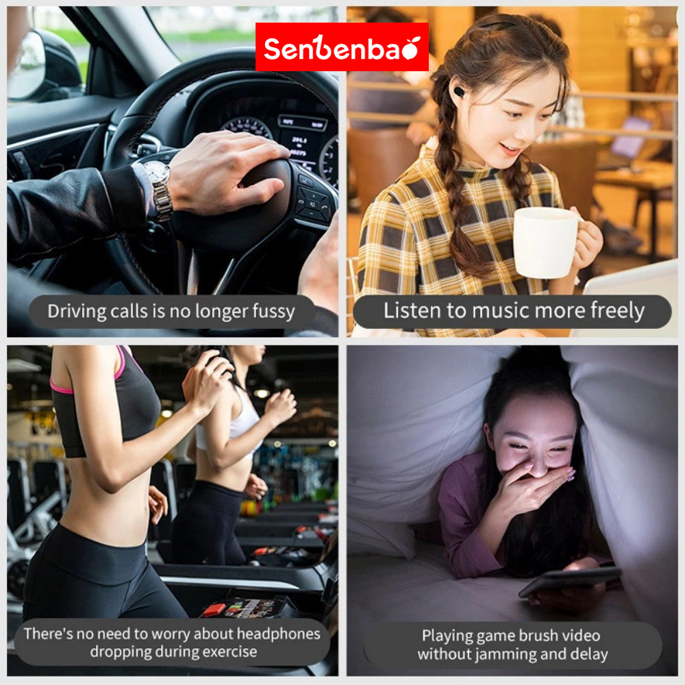 Senbenbao A6S A520 A26 A80 Tai nghe Bluetooth Tai nghe không dây Tai nghe Bluetooth có Mic khử tiếng ồn chống nước