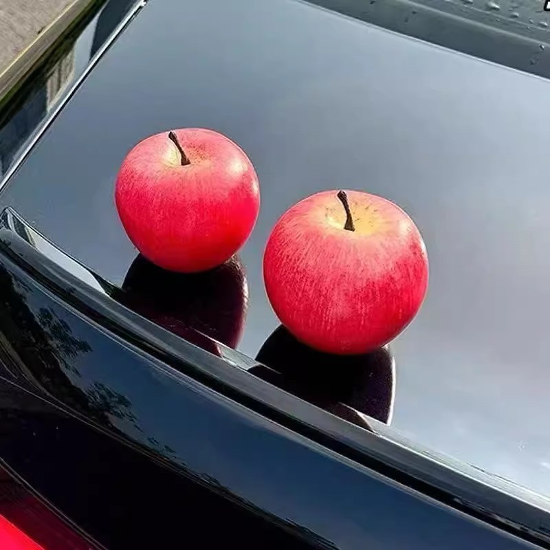 Apple Orange Xe Trang Trí Thân Cây Trang Trí Ngoại Thất Gương Chiếu Hậu Phụ Kiện Trái Cây Thực Tế