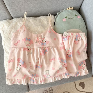 [Pre-Order]-Set 2 Dây Bộ Ngủ Mềm Mát Chất Đũi Nhiều Hoạ Tiết Dễ Thương QC Loại 1 mát mẻ thoải mái