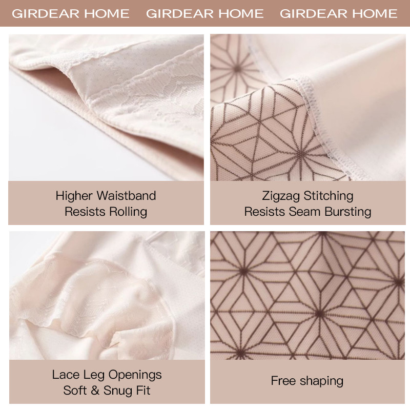 Girdear Home Dây Lưng Nhà Cao Cấp Liền Mạch Mạnh Bụng Điều Khiển Định Hình Siêu Mỏng thoáng khí Nâng Hông Định Hình Boxer Quần Nữ Plus Kích Thước,GH56