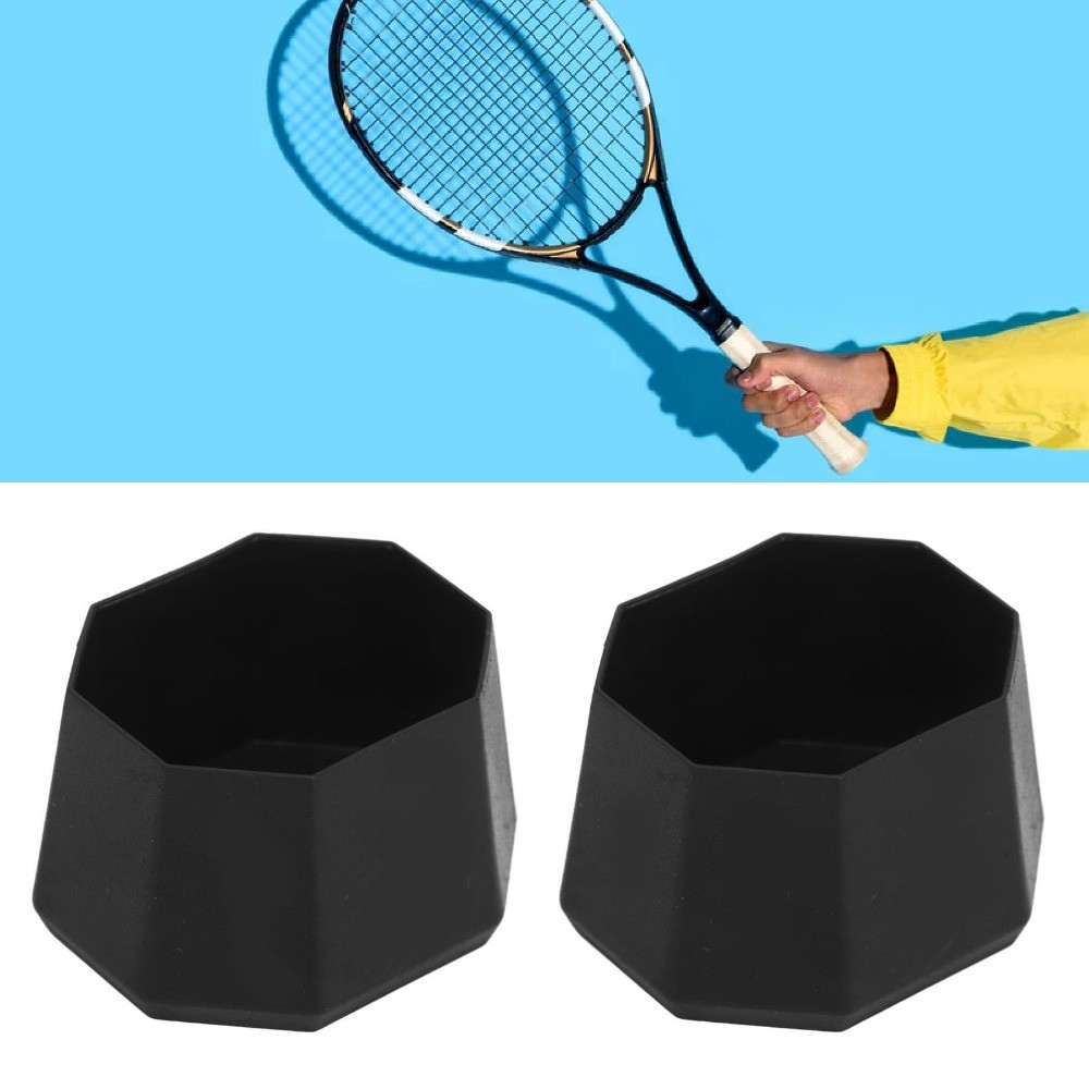 SNUGHOUSE 2 Chiếc End Cover Đen cho Vợt Tennis, Phụ Kiện Bảo Vệ Vợt Bóng Đá và Pickleball