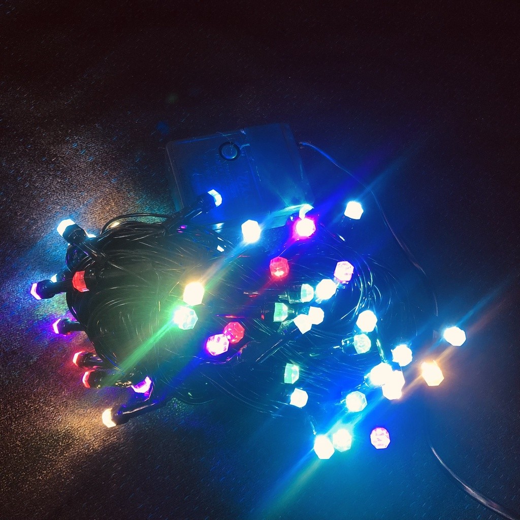 Dây Đèn Led Trang Trí Nháy Kim Cương 40m 7 Màu Trang Trí Quấn Cây,Đèn Nháy Chớp Noel, Tết.