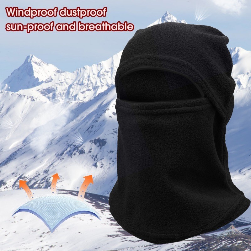 Mũ mùa đông Fleece Beanie quá khổ thoải mái, áo len móc tay mềm mại dành cho nam và nữ, lý tưởng cho hoạt động ngoại trời
