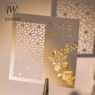 JIANWU Hoa Trong Các Trang Series Vintage Cây Rỗng Phong Cảnh Cắt Kéo Sổ Lưu Niệm Chất Liệu Giấy Sáng Tạo Rác Tạp Chí Văn Phòng Phẩm